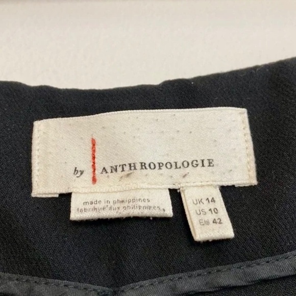 Anthropologie Dress PantsBlack Crepe Super Flare Trousers - Picture 6 of 7